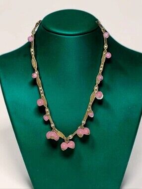 1920s Art Deco Brass & Pink Opaque Glass